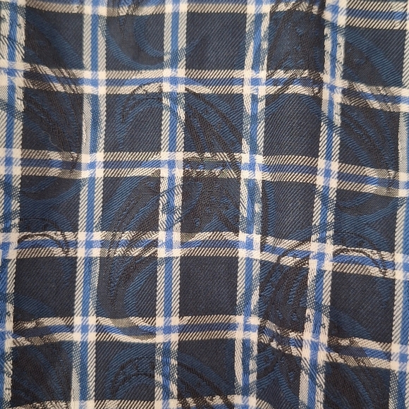 Robert Graham Button Down Plaid Dress Shirt Men's XL Flip Cuff - Picture 5 of 7